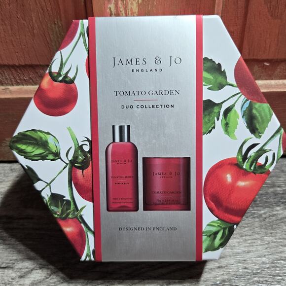 NEW James & Jo England Tomato Garden Duo Bubble Bath & Scented Candle Gift Set - Picture 16 of 16